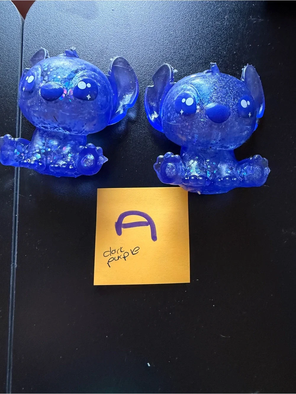 New Disney Squish a Stitch Mystery Glitter Sugar Squishy Toy Dark Purple A